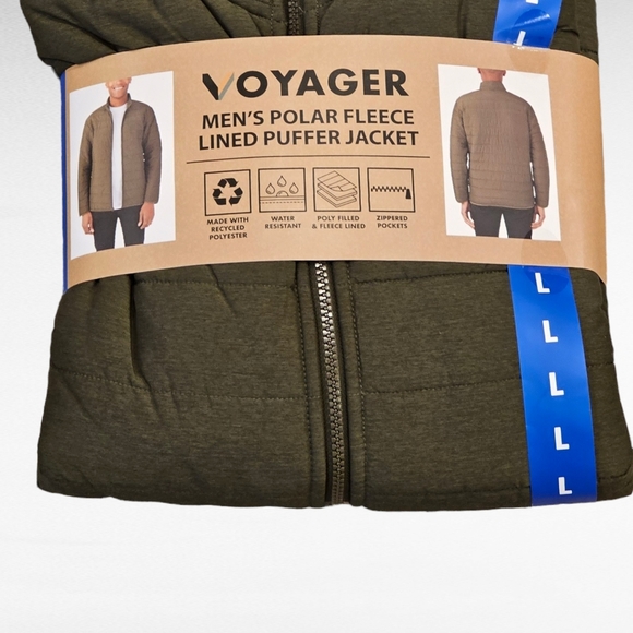 Voyager Jackets & Coats Voyager Mens Polar Fleece Lined Puffer